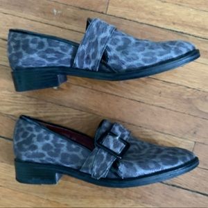 Opening Ceremony Blue Animal Print Loafers